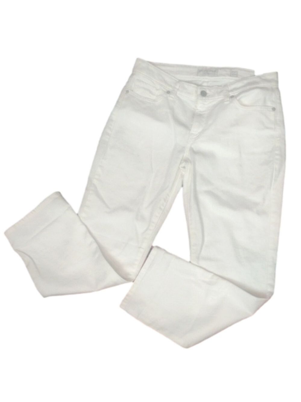Lucky brand mid rise sweet crop white jeans size 6/28